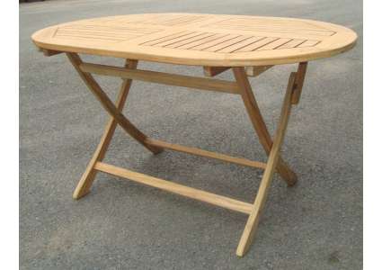 Zebra Teak Klapptisch Poker Oval 140x90 Cm Zebra 5