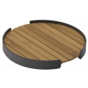 Zebra Teak Serviertablett Carry rund 45 cm