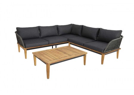 B-Garden Loungeset Locarno natur/anthrazit 217x217 cm