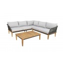 B-Garden Loungeset Locarno natur/grau 217x217 cm