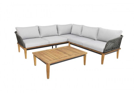 B-Garden Loungeset Locarno natur/grau 217x217 cm