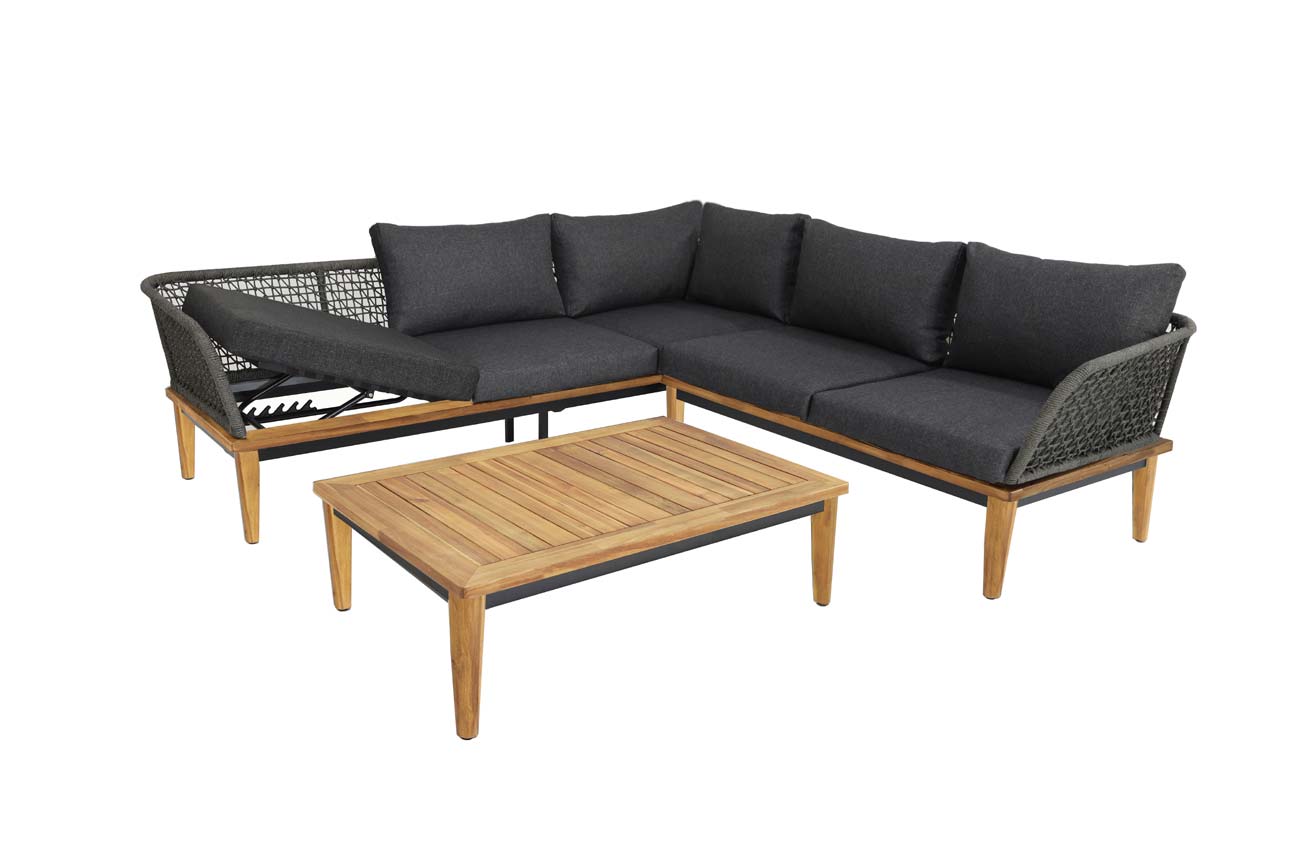 B-Garden Loungeset Locarno Natur/anthrazit 217x217 Cm B-Garden