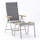 Zebra Klappsessel One mit Hocker  dark platinum