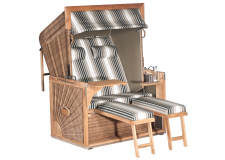 Strandkorb Admiral Teak XL Vario 172 Sonnenpartner