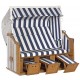 Strandkorb 3-Sitzer Classic 040 Geflecht weiss Sonnenpartner