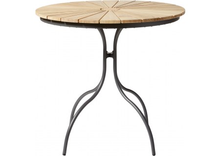 Cinas Bistrotisch Ellen 80 cm Teak/anthrazit