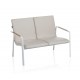 Kettler Gartenbank Diamond weiss matt/natte linen chalk