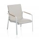 Kettler Loungesessel Diamond weiss matt/natte linen chalk