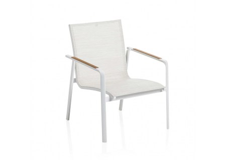 Kettler Loungesessel Diamond weiss matt/beige