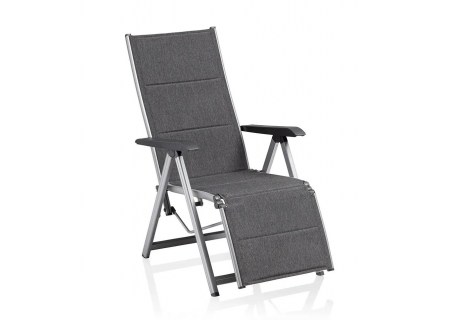 Kettler Relaxsessel Basic Plus Padded silber/anthrazit meliert