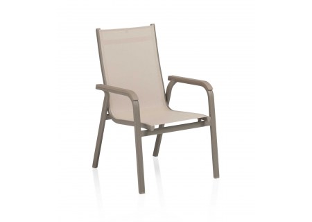 Kettler Gartensessel Basic Plus taupe/Strucco beige