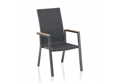 Kettler Gartensessel Rasmus HL Teak anthrazit/charcoal