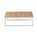 Kettler Lounge Tisch Ocean Skid Platform weiss matt/Teak