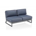 Kettler 2 Sitzer Sofa Ocean Skid Platform anthrazit matt/brisa