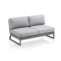 Kettler 2 Sitzer Sofa Ocean Skid Platform anthrazit/hellgrau meliert