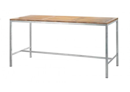 Mazuvo Hochtisch Quadro Teak 220x80 cm