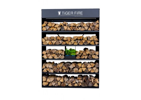 Tiger Fire Holzregal Wood Racks black 160x220 cm