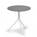 Weishupl Bistrotisch Trio HPL rund 60 cm Gestell Edelstahl