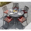 Sager Gartentischgruppe Lazy rot mit Tisch 120 cm